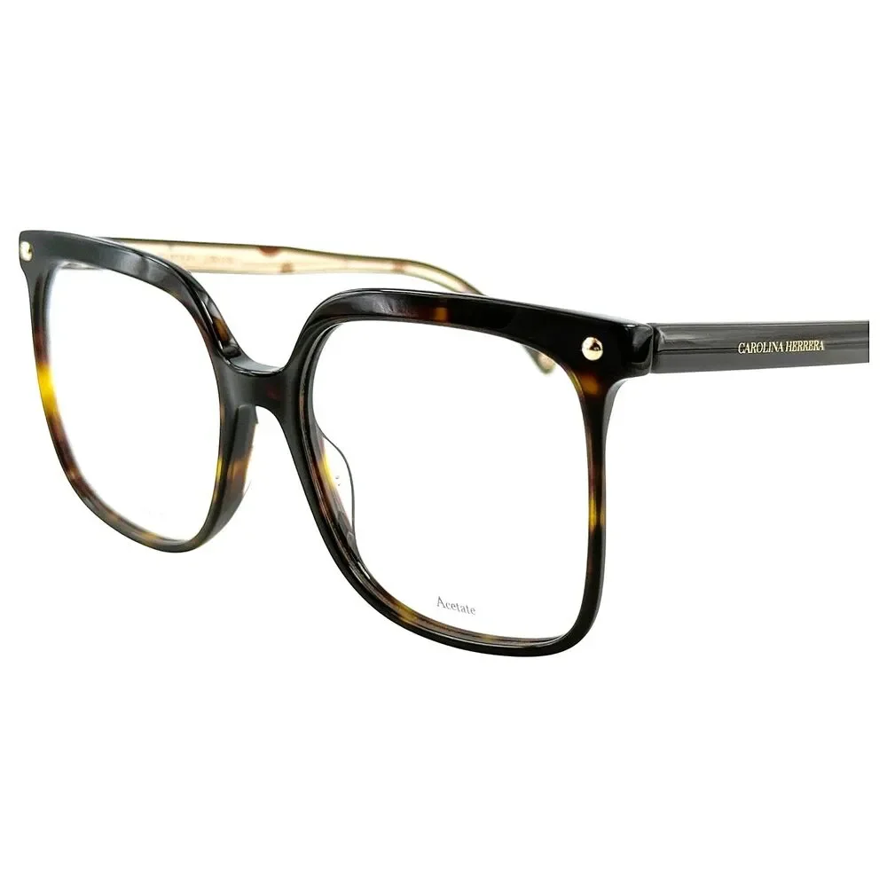 Carolina Herrera CH0011 Womens Plastic Eyeglass Frame 086 Havana 54-17 w Case